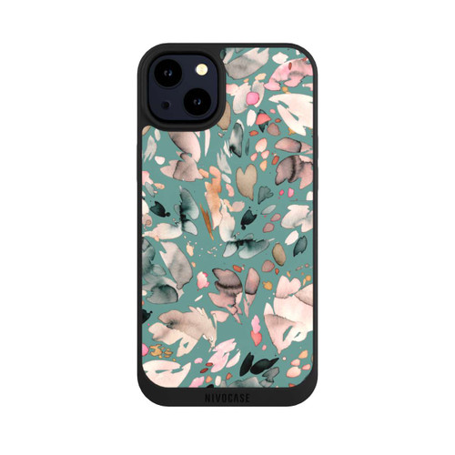 Apple iPhone 14 Plus NIVOpure Abstrakte Blumenblätter grün
