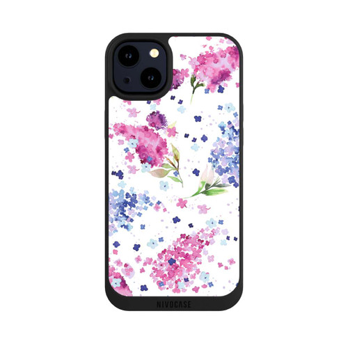 Apple iPhone 14 Plus NIVOpure Hortensias Floraux Lilas Rose