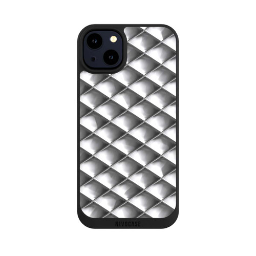 Apple iPhone 14 Plus NIVOpure Glamour Silver Squares