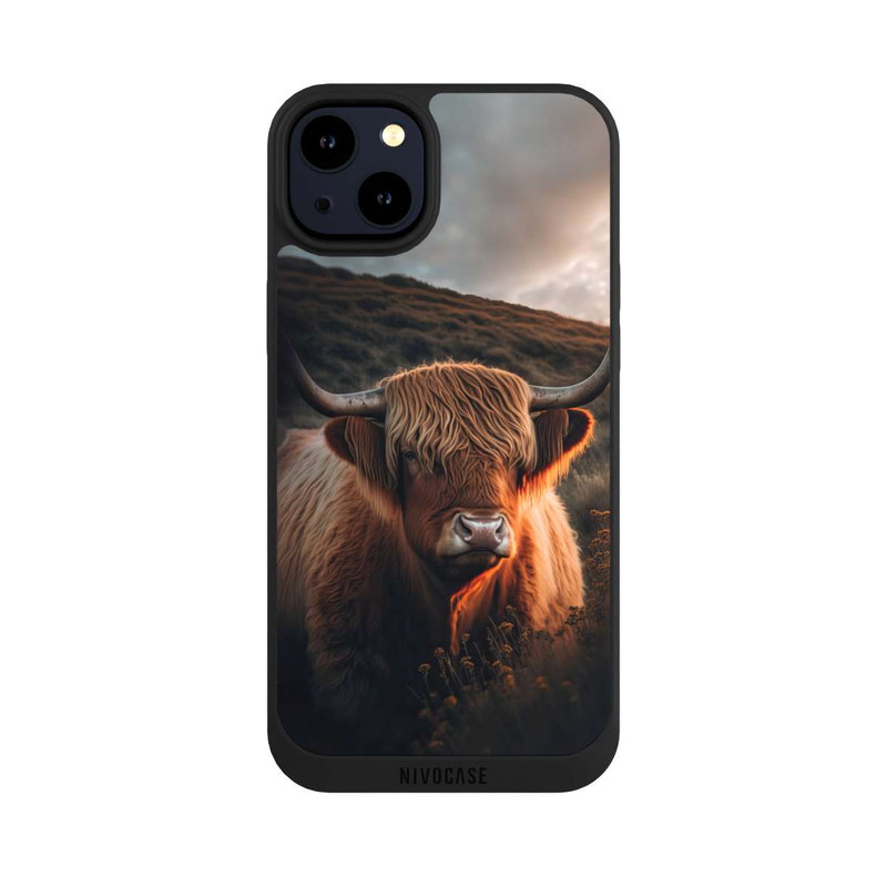 iPhone 14 Plus NIVOpure Highland Cow With Big Horns with AI