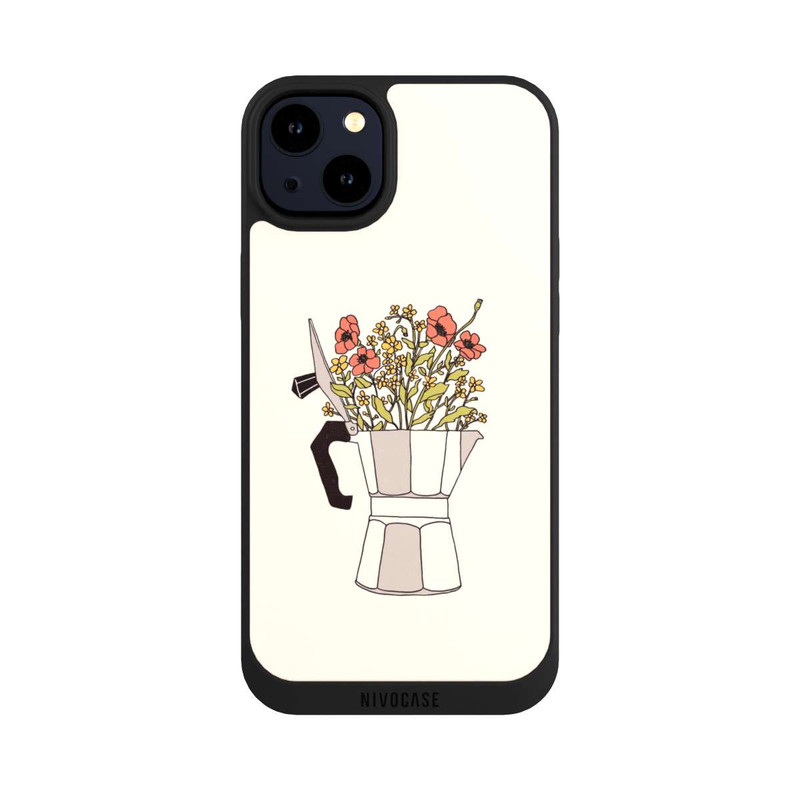 iPhone 14 Plus NIVOpure Moka Blumen