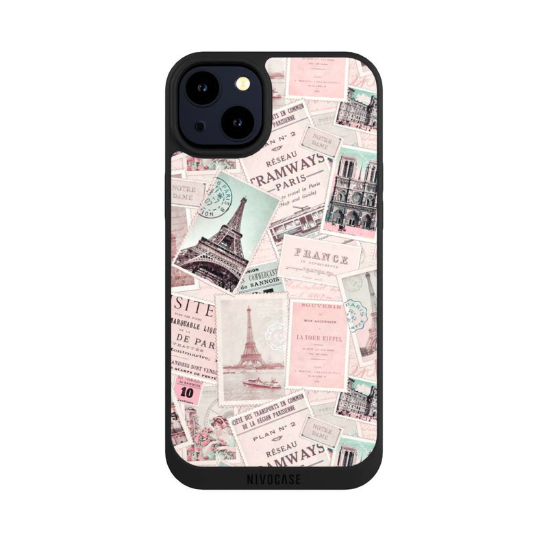 iPhone 14 Plus NIVOpure Vintage Paris Postcards Pattern