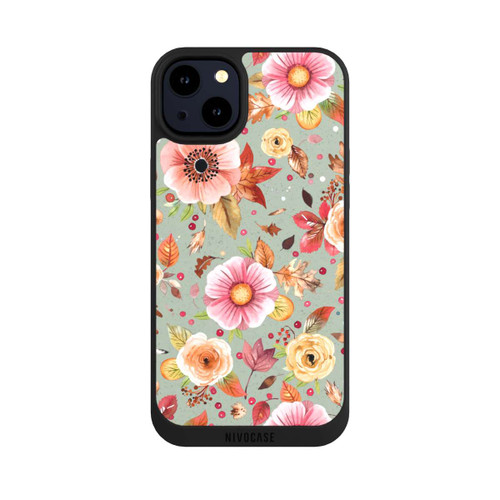 Apple iPhone 14 Plus NIVOpure Herbstblumen Weiches Grün