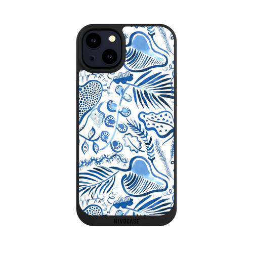 Apple iPhone 14 Plus NIVOpure Tropical Forest Leaves Blue