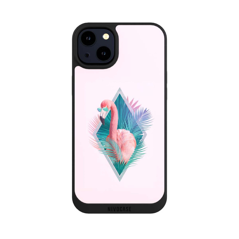 iPhone 14 Plus NIVOpure Tropical Leaves Flamingo
