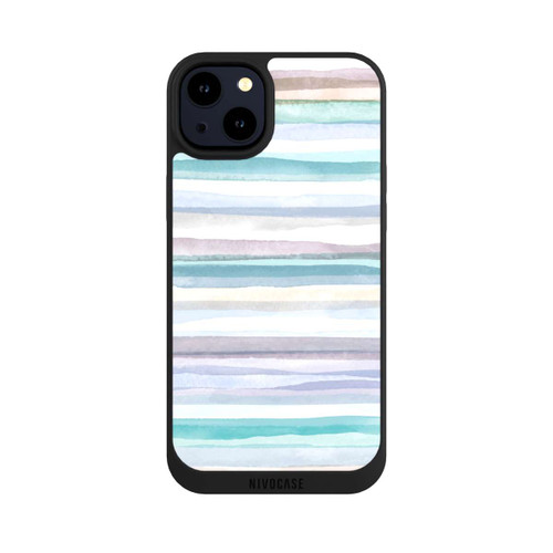 Apple iPhone 14 Plus NIVOpure Pastellfarbene Streifen Blau