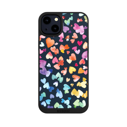 Apple iPhone 14 Plus NIVOpure Valentinstag Herzen Schwarz
