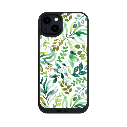Apple iPhone 14 Plus NIVOpure Aquarell Palmenblätter Botanisch Grün