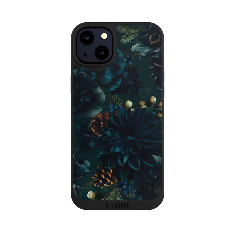 iPhone 14 Plus NIVOpure Flowers Pattern Green and Blue
