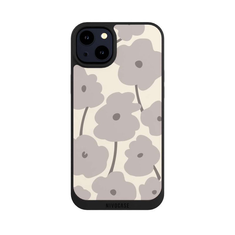 iPhone 14 Plus NIVOpure Minimalistische Blumen Beige