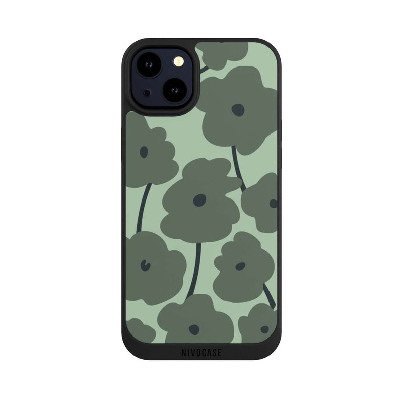 iPhone 14 Plus NIVOpure Minimalistische Blumen Grün