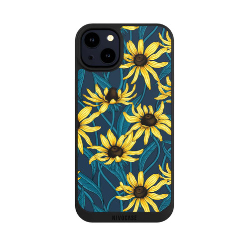 Apple iPhone 14 Plus NIVOpure Sunflowers Pattern Dark Illustration