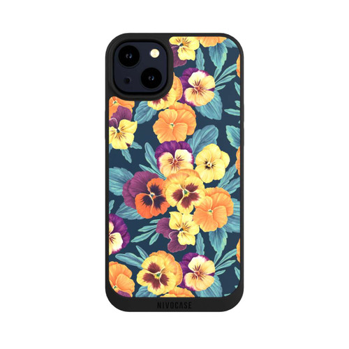 Apple iPhone 14 Plus NIVOpure Pansies on Navy