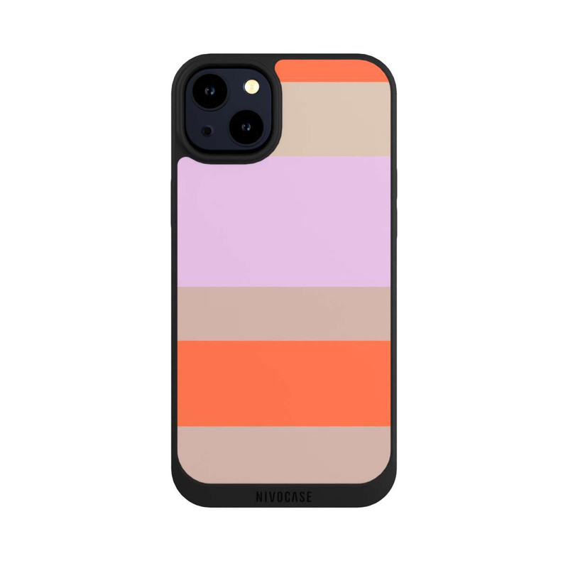 iPhone 14 Plus NIVOpure Moca Lila Orange Stripes