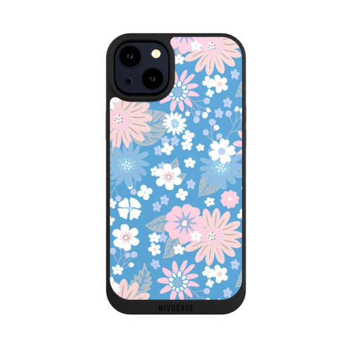 Apple iPhone 14 Plus NIVOpure Wildblumen Muster Blau