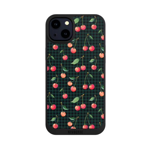 Apple iPhone 14 Plus NIVOpure Cherries and Green Gingham