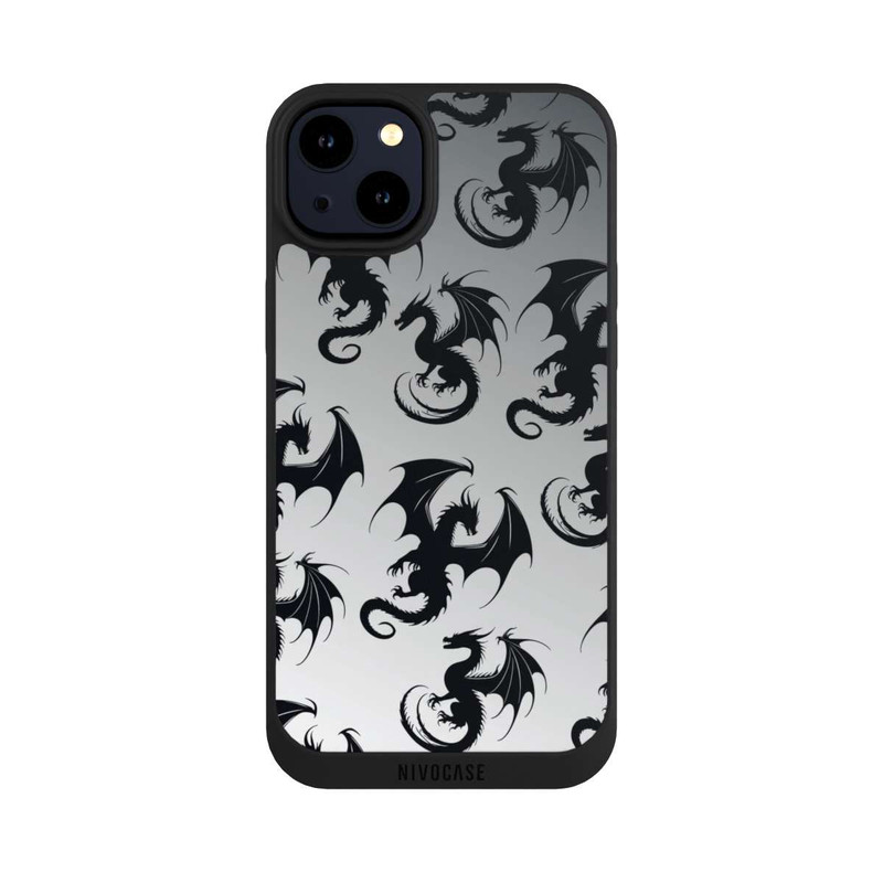 iPhone 14 Plus NIVOpure Dragon Pattern Grey