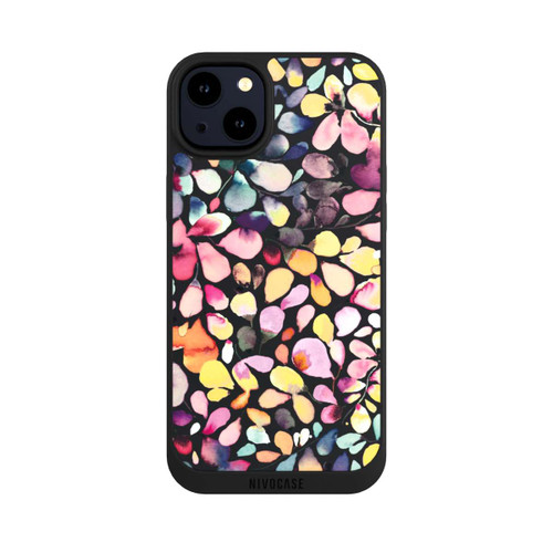 Apple iPhone 14 Plus NIVOpure Eukalyptus Aquarellblätter Schwarz