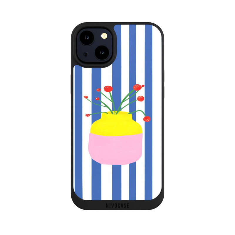 iPhone 14 Plus NIVOpure Colorful Vase Blue Stripes