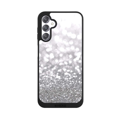 Samsung Galaxy A14 5G NIVOpure Pluie de Paillettes Argentées Look