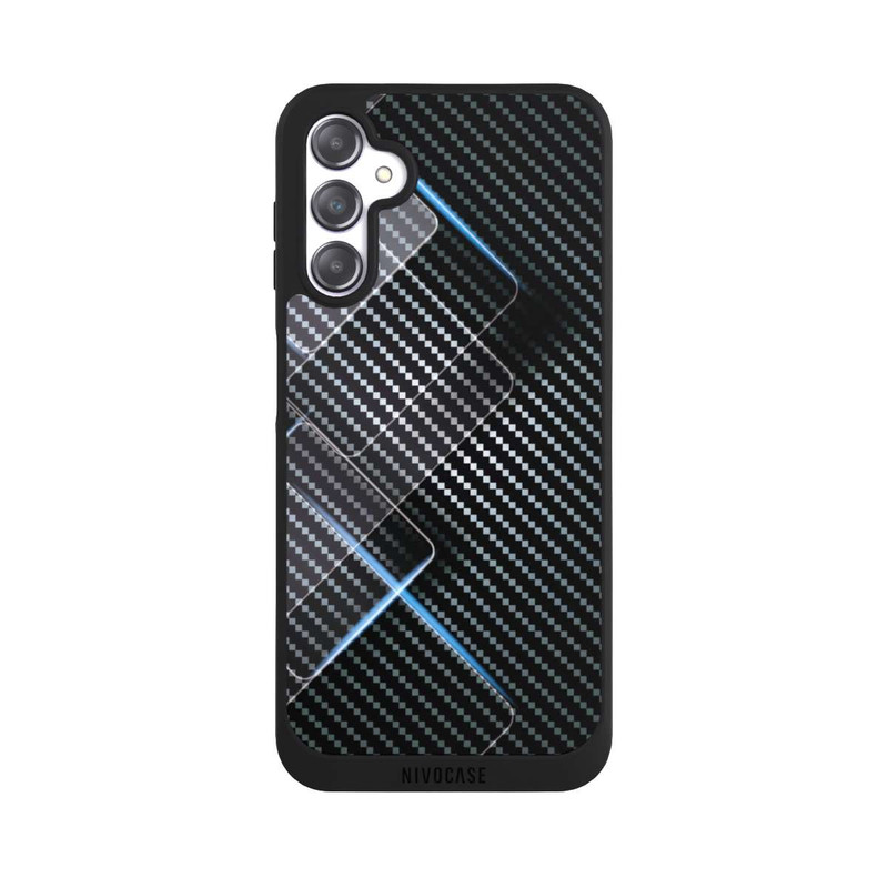 Galaxy A14 5G NIVOpure Blaue Linien auf Karbon