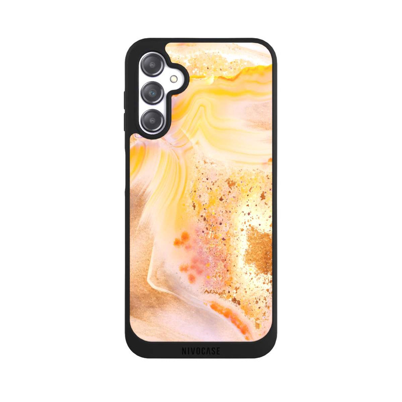 Galaxy A14 5G NIVOpure Orangefarbener Glitzer Marmorlook