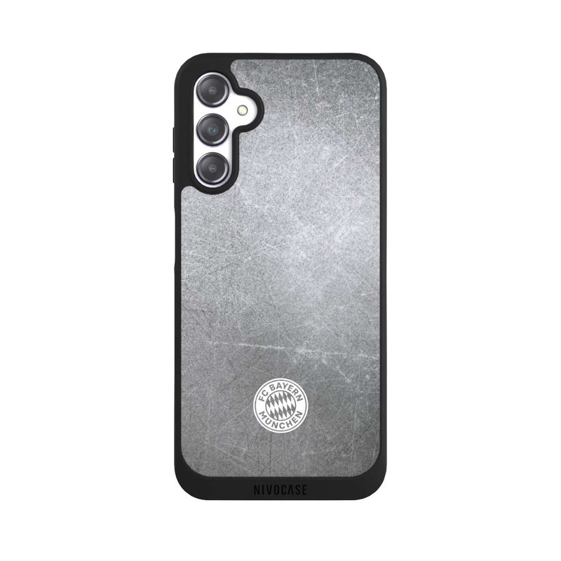 Galaxy A14 5G NIVOpure Klassisches FCB Logo Klein - Weiß auf Metalllook
