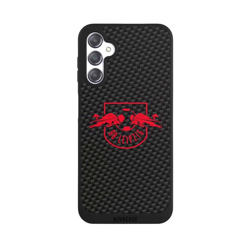 Galaxy A14 5G NIVOpure Rotes RB Leipzig Logo auf Carbonoptik