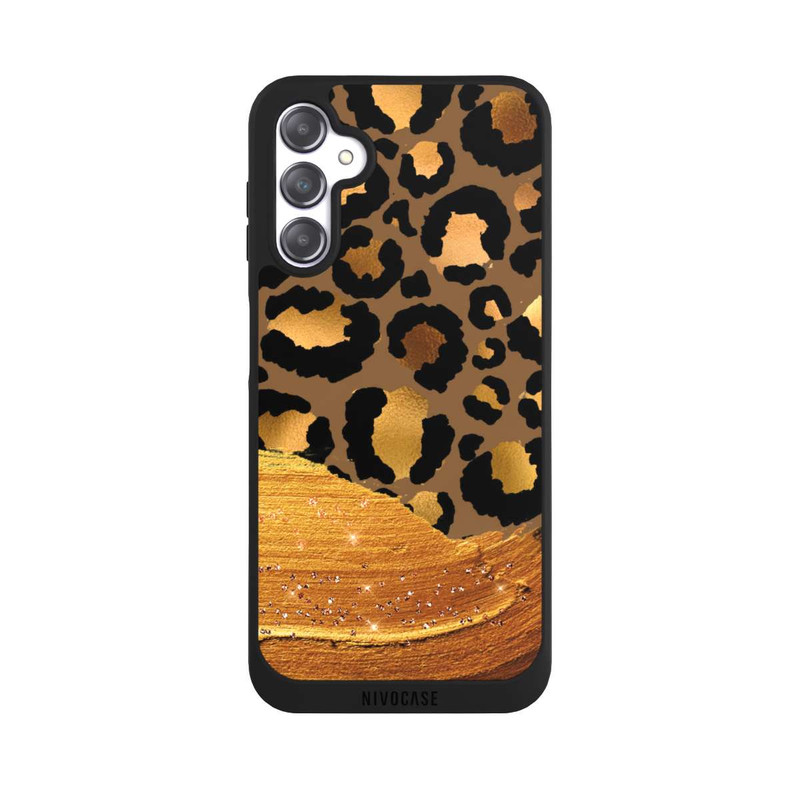 Galaxy A14 5G NIVOpure Dark Golden Leopard Glitterlook