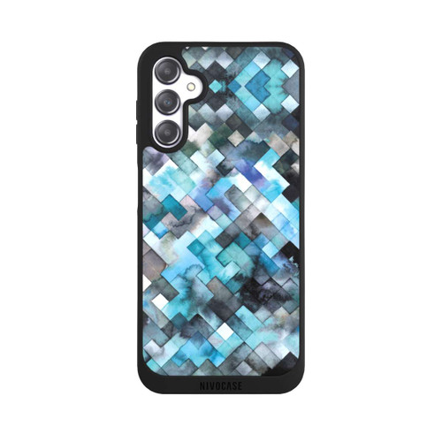 Samsung Galaxy A14 5G NIVOpure stimmungsvolles geometrisches Muster blau