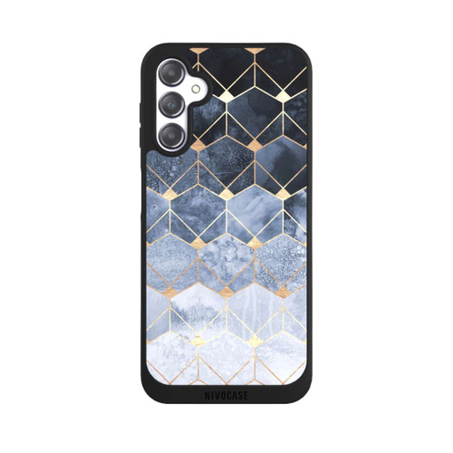 Samsung Galaxy A14 5G NIVOpure Impression Or Hexagones Bleus Et Diamants