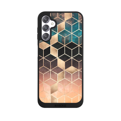 Samsung Galaxy A14 5G NIVOpure Cubes de rêve imprimé doré