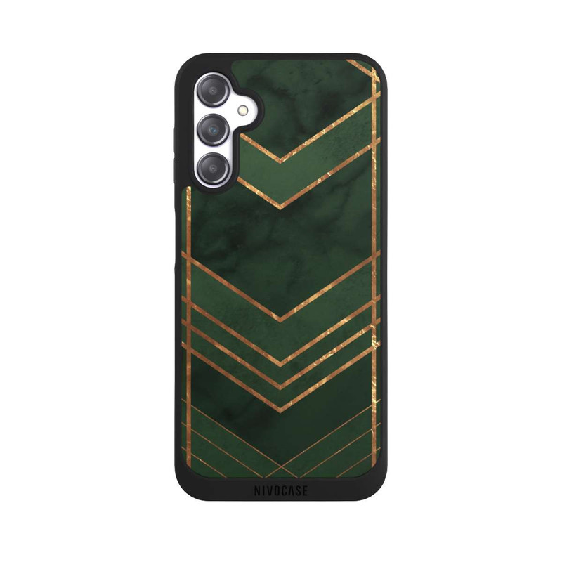 Galaxy A14 5G NIVOpure Dark Green Pattern Golden Stripes