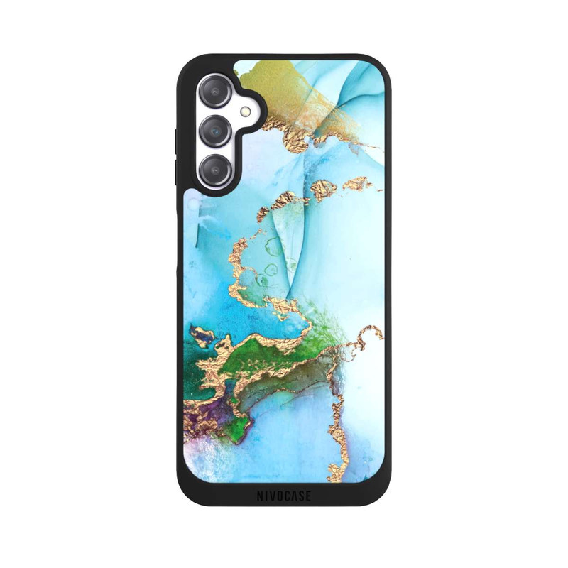 Galaxy A14 5G NIVOpure Bunter Marmor-Glitzer-Look