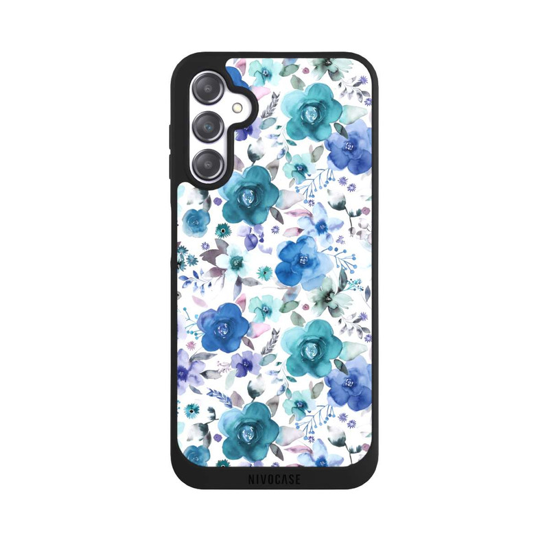 Galaxy A14 5G NIVOpure Bouquets de fleurs d'hiver bleu