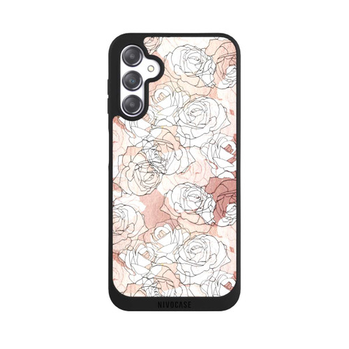 Samsung Galaxy A14 5G NIVOpure Blühende Rosen Line Art