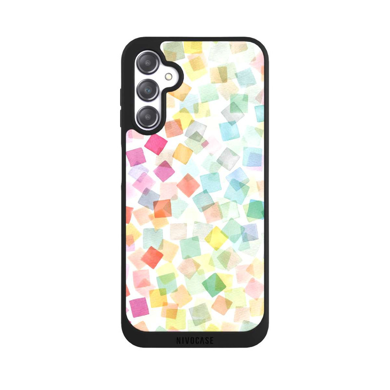 Galaxy A14 5G NIVOpure Konfetti geometrische Plaids Regenbogen