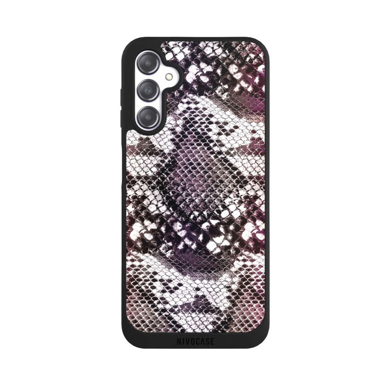 Galaxy A14 5G NIVOpure Burgunderfarbenes Schlangenhaut-Muster