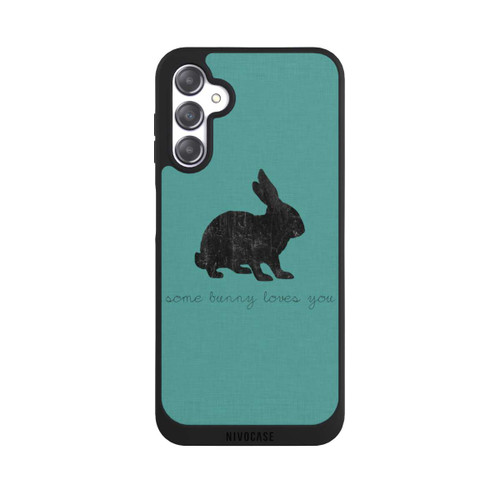 Samsung Galaxy A14 5G NIVOpure Some Bunny Loves You - Schwarz auf Türkis