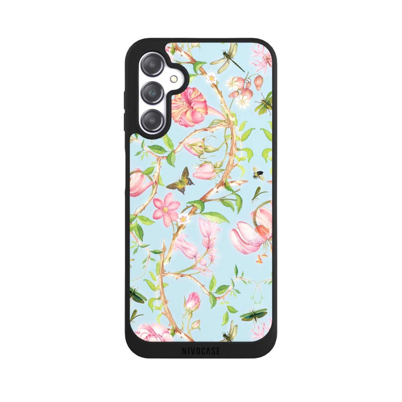 Galaxy A14 5G NIVOpure Vintage botanische Blumen in blau