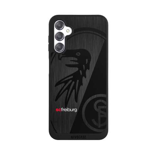 Samsung Galaxy A14 5G NIVOpure  Kratzen Metall Hintergrund mit dem Schriftzug  Vertikal SC Freiburg