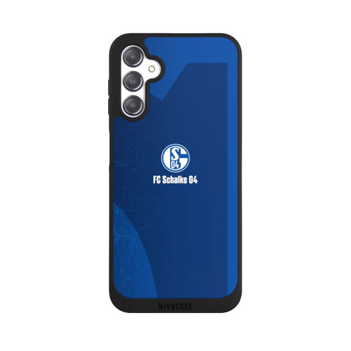 Samsung Galaxy A14 5G NIVOpure Schalke 04 Blauer Hintergrund Mit Logo