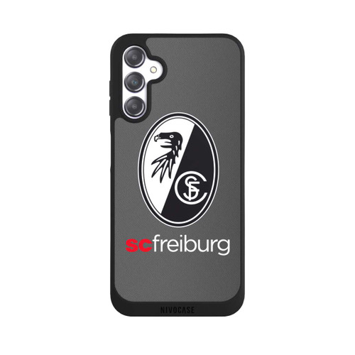 Samsung Galaxy A14 5G NIVOpure Carbon Hell Hintergrund mit dem Schriftzug SC Freiburg