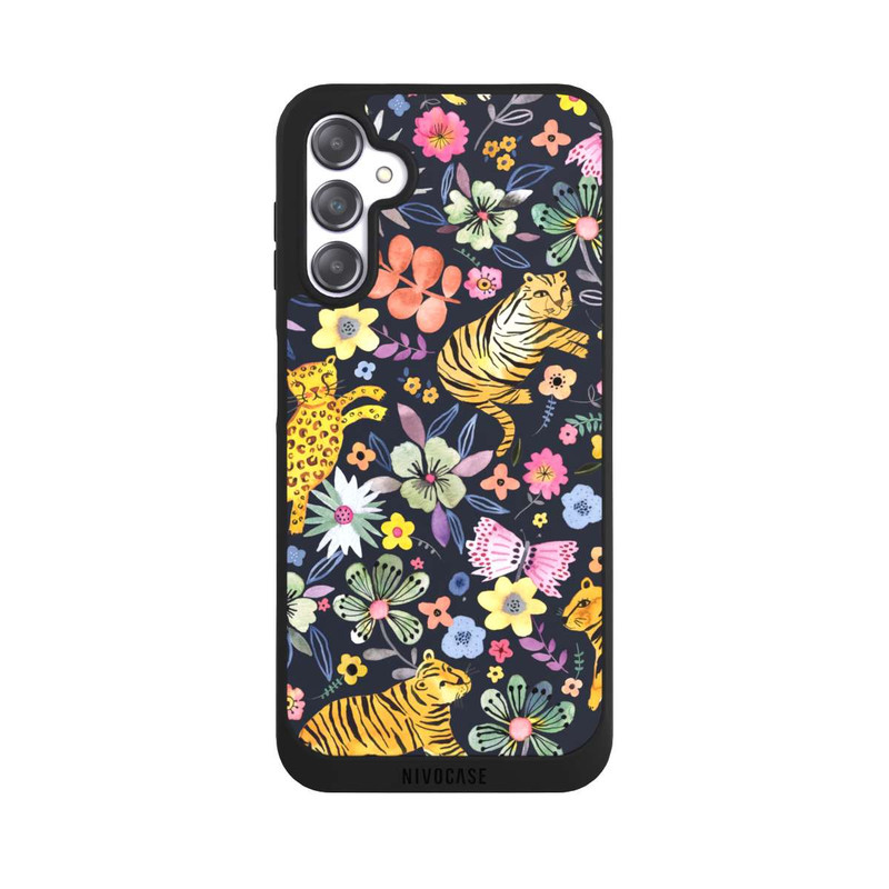 Galaxy A14 5G NIVOpure Frühlingsblumen mit Tiger schwarz