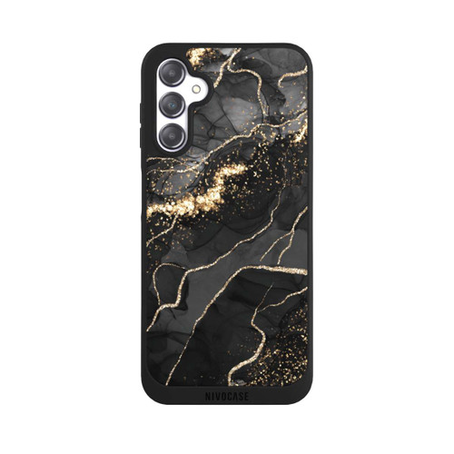 Samsung Galaxy A14 5G NIVOpure Dunkler Marmor Wirbel Goldoptik