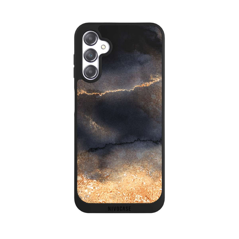 Galaxy A14 5G NIVOpure Schwarzer Marmor Goldstaub Look