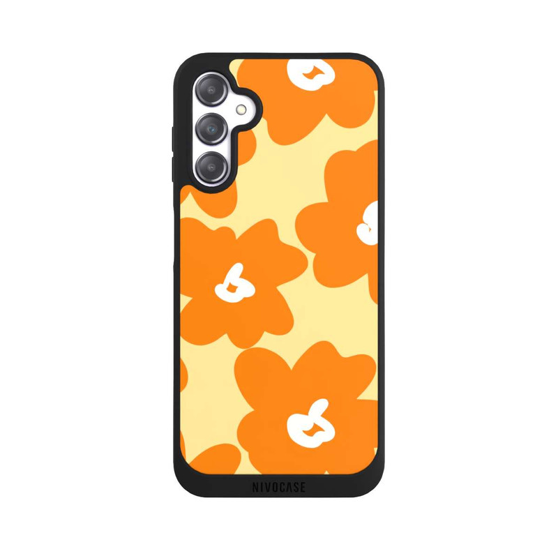 Galaxy A14 5G NIVOpure Retro floral pattern Päivi yellow orange