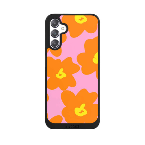 Samsung Galaxy A14 5G NIVOpure Retro floral pattern pink and orange