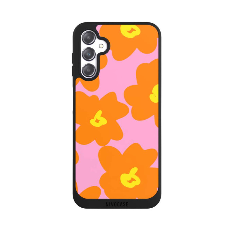 Galaxy A14 5G NIVOpure Retro floral pattern pink and orange