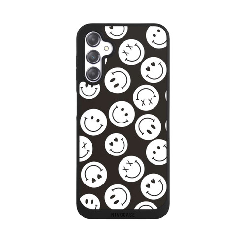 Samsung Galaxy A14 5G NIVOpure Smiles Emotes Pattern Black And White